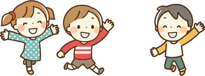 子供3人のイラスト
